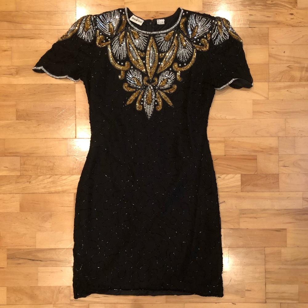 Vintage Denise Elle Beaded Dress